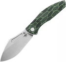 Bestech LOCKNESS M390, Stonewash, Black green G10+Titanium, Black+Green BT2205A - KNIFESTOCK