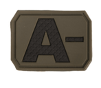 Mil-Tec PATCH 3D BLOOD A NEGATIV oliva 16831201 - KNIFESTOCK