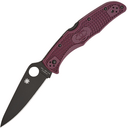 Spyderco C10BGBKP SP ENDURA 4 BURGUNDY LIGHTWEIGHT CTS-PD#1 BLACK BLADE PLAINEDGE - KNIFESTOCK