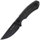 Real Steel Receptor, Black Stonewash 14C28N, Black Micarta RE-3552BM - KNIFESTOCK