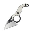 Kubey Hippocam Edc Fixed Blade Knife Ivory G10 Handle KU166C - KNIFESTOCK