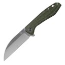 QSP Knife Pelican, Stonewash CPM S35VN Blade, Green Micarta Handle QS118-E1 - KNIFESTOCK