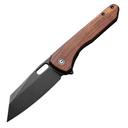 CIVIVI Nugz Guibourtia Wood HandleBlack Stonewashed 14C28N BladeLiner Lock C23 - KNIFESTOCK