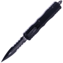 Microtech DIRAC D/E BLACK STD PARTIAL SERRATION TACTICAL 225-2T - KNIFESTOCK