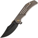 Kansept Orion Blackwash CPM S35VN with CNC Milling Bronze Anodized Titanium K1089A5 - KNIFESTOCK
