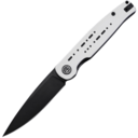 Petrified Fish PFE07 Morse Black Stonewashed 154CM White with Black G10 PFE07WDW - KNIFESTOCK