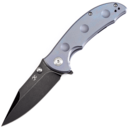KANSEPT Rei Black Stonewashed CPM-20CV Blue Titanium Handles K1061A3 - KNIFESTOCK