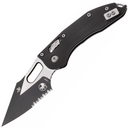 Microtech STITCH S/E RAM - LOK MUST VÄRVITUD TERA FLUTEERITUD G-10 MUST OSALISELT SERR 169 - KNIFESTOCK