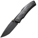 We Knife SwordfinShredded Carbon Fiber Handle Black Titanium LinerBlack Stonew - KNIFESTOCK