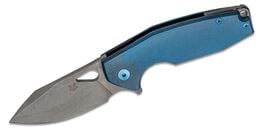 FOX Knives Yaru Flipper Knife, Blue FX-527 TI - KNIFESTOCK