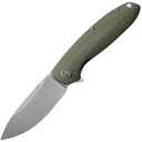 Petrified Fish PFB01 Terra  Satin D2 Green Micarta PFB01GRMS - KNIFESTOCK