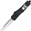 CobraTec Large FS-3 Jolly Roger Black Tanto Serrated 06CT133 - KNIFESTOCK