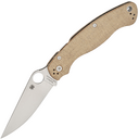 Spyderco Military 2 Brown Canvas Micarta CPM CRU-WEAR Reveal 14 C36MPCW2 - KNIFESTOCK