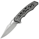 Civivi Anaaki Skeletonized Gray Aluminum HandleSatin Finished Nitro-V BladeButton Lock - KNIFESTOCK