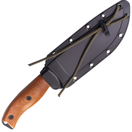 ESEE Model 6 Black Blade 3D Natural Canvas Micarta survival knife 6PB-011 black sheath + clip plate - KNIFESTOCK