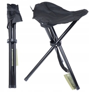 Mil-Tec ČERNÁ 3-NOHÁ SKLÁDACÍ STOLIČKA 14450002 - KNIFESTOCK