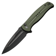 CIVIVI Incindie OD Green G10 HandleBlack Stonewashed 14C28N BladeButton Lock C - KNIFESTOCK