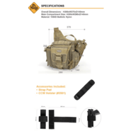 Magforce Heli Sling Bag Khaki #0414K - KNIFESTOCK