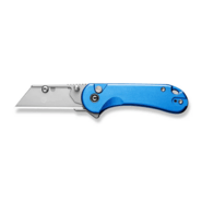 CIVIVI Elementum Utility Blue Aluminum Handle Stonewashed S/S Blade Holder Plain - KNIFESTOCK