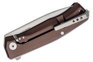 Lionsteel Myto Folding knife STONE WASHED M390 blade, EARTH BROWN  aluminum handle MT01A ES - KNIFESTOCK