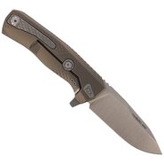 Lionsteel Solid Titanium knife, RotoBlock, M390 BRONZE  with FLIPPER ROK B - KNIFESTOCK