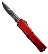 Microtech COMBAT TROODON GEN III INTERCEPTOR BLACK PART SERRATE RED SIGNATURE SERIES - KNIFESTOCK