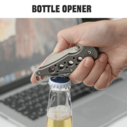 CIVIVI Gray Aluminum HandleWith S/S Carabiner And Bottle OpenerSatin Finished - KNIFESTOCK