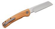 Petrified Fish PFE04 Scholar Satin 154CM Olive wood PFE04WO - KNIFESTOCK