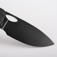 Vosteed Acorn 14C28N Black Stonewash Black Micarta A3302 - KNIFESTOCK