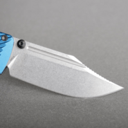 Vosteed Vombat M390 Stonewash Aluminum Steel Blue A4108 - KNIFESTOCK