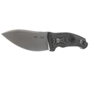 Viper NORDLYS Drop Point Stonewash N690Co, Black SureTouch G10, Leather Sheath VT4044GG - KNIFESTOCK