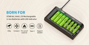 Xtar LC8-Type-C 1.5V Li-ion AA/AAA battery charger, 1*A-C cable - KNIFESTOCK