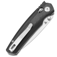 Tenable Knives Raven Stonewashed 14C28N, Twill Carbon Fiber T2109V1 - KNIFESTOCK