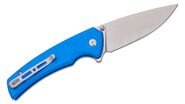 Sencut Serene Bright Blue Aluminum HandleSatin Finished D2 BladeButton Lock S21022B-4 - KNIFESTOCK