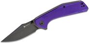 SENCUT Actium Purple G10 Handle Black Stonewashed D2 Blade SA02D - KNIFESTOCK