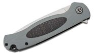 Petrified Fish PFB03 Stamp Satin D2 Carbon Fiber With Gray G10 PFB03GAS - KNIFESTOCK