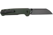 QPS Penguin V2 D2, black stonewash, Manico: Micarta verde QS130V2-C2 - KNIFESTOCK