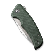 CIVIVI Regulatron Green Canvas Micarta HandleSatin Finished Nitro-V BladeLiner - KNIFESTOCK