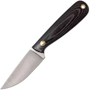 Brisa Necker 70-Black micarta 12C27 Flat Sheath Necker 70 Leather BRS-006-9803-1549 - KNIFESTOCK