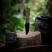 Vosteed H-Back 14C28N Black Stonewash Green G10 D0402 - KNIFESTOCK