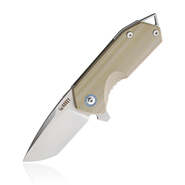 KUBEY Campe Nest Liner Lock EDC Flipper Knife Tan G10 Handle KU203C - KNIFESTOCK