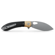 Vosteed Nightshade Elmax Stonewash Black Micarta &amp; Brass Bolster NSK002 - KNIFESTOCK