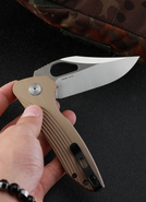 Petrified Fish PF999 Mastiff Satin K110 khaki G10 PF999K - KNIFESTOCK