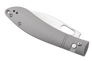 CJRB Sasaya Titan Gray, Satin S35VN, Milled Titanium J1959G-GY - KNIFESTOCK