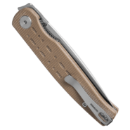 Petrified Fish PFE07 Morse Satin 154CM khaki Micarta PFE07KMS - KNIFESTOCK