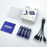 Xtar AA 1.5V 4100 USB-C-4pcs AA 1.5V 2450mAh batteries - KNIFESTOCK