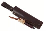 Brisa Trapper 95-curly birch N690Co Flat Sheath bushcraft 95 with firesteel BRS-077-2071-1562 - KNIFESTOCK