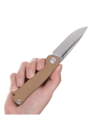 ANV Knives Z200 - Sleipner, Stonewash / Plain edge, G10 Coyote / Liner Lock ANVZ200-008 - KNIFESTOCK