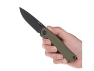 ANV Knives Z200  - Sleipner, DLC Black / Plain edge, G10 Olive / Liner Lock - KNIFESTOCK