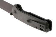 QPS Penguin V2 D2, black stonewash, Manico: Micarta marrone scuro QS130V2-A2 - KNIFESTOCK